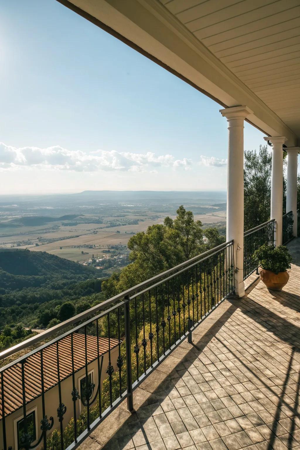 Maximizing the view turns the balcony into a visual delight.