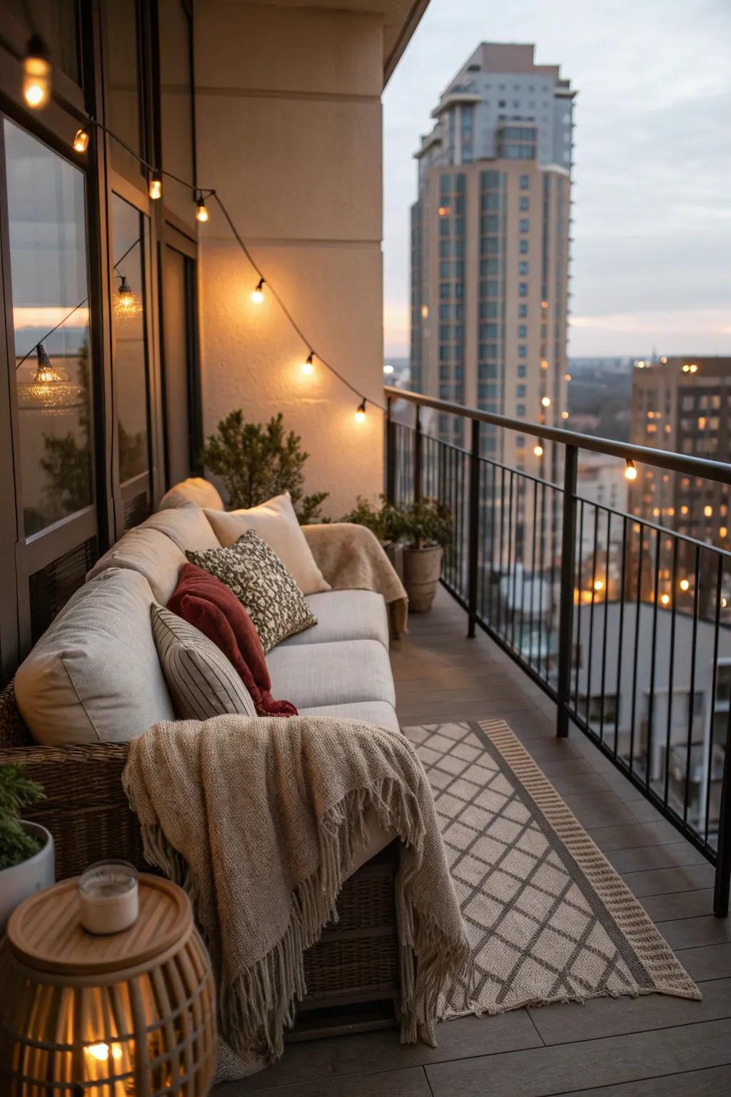 Well-lit seating areas invite you to unwind and relax.