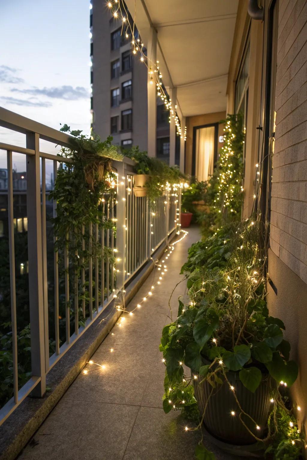 Fairy lights add a touch of magic with their whimsical sparkle.