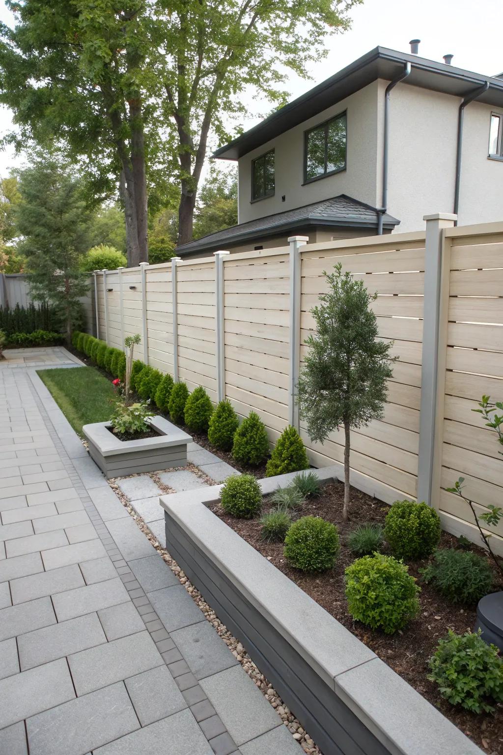 Horizontal panels give your fence a contemporary edge.