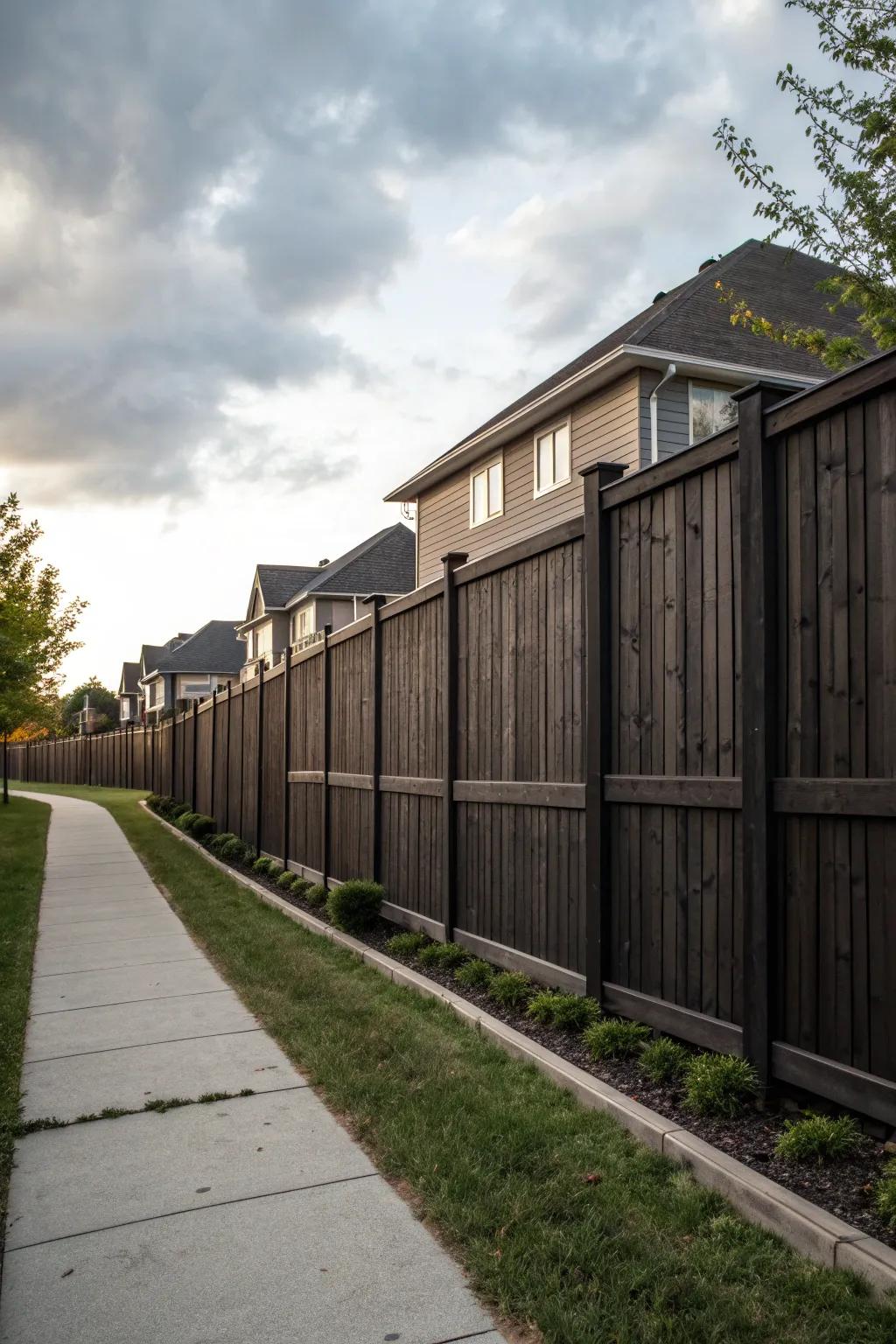 Solid panels ensure maximum privacy and peace.