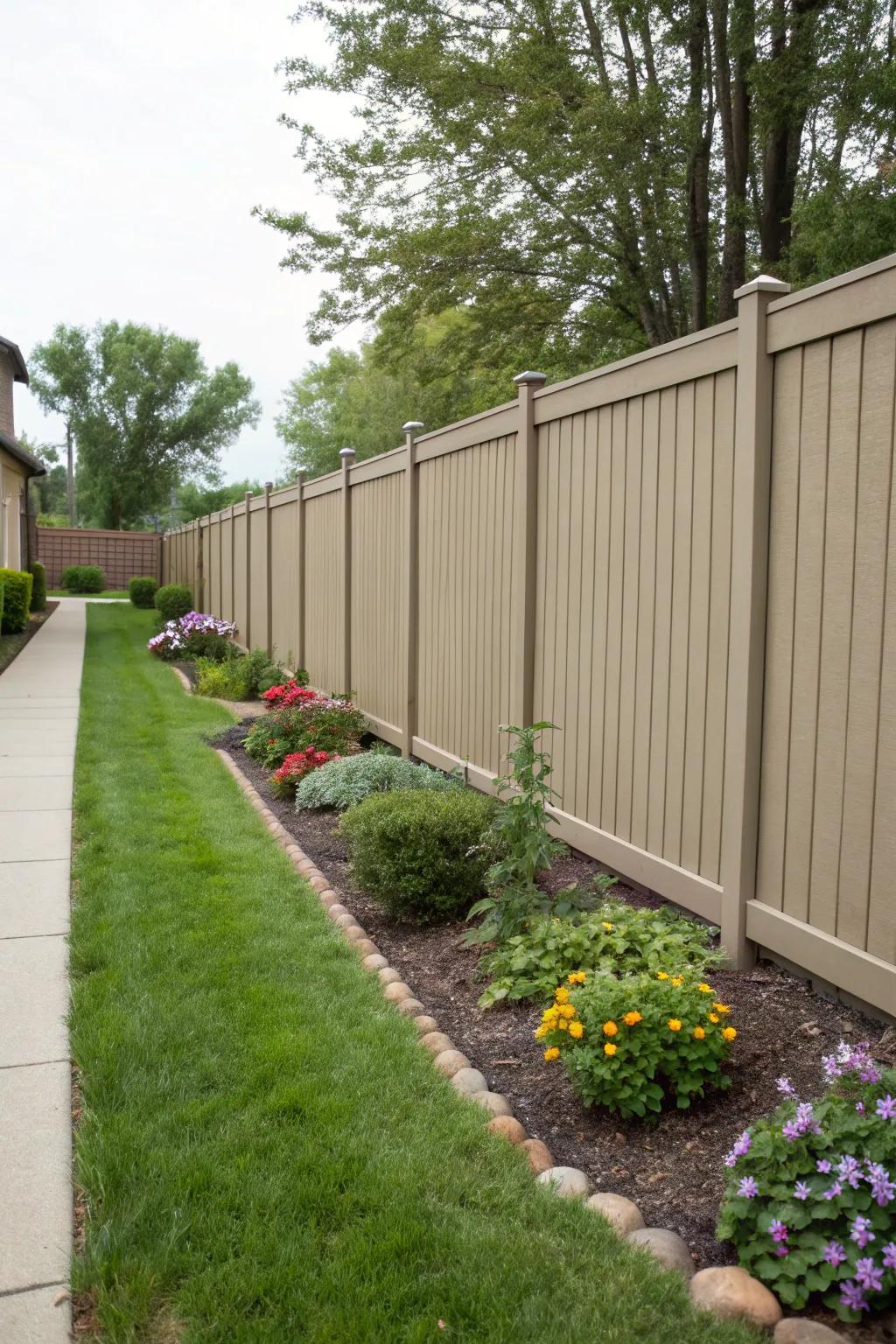 Dense materials can help turn your fence into an effective sound barrier.