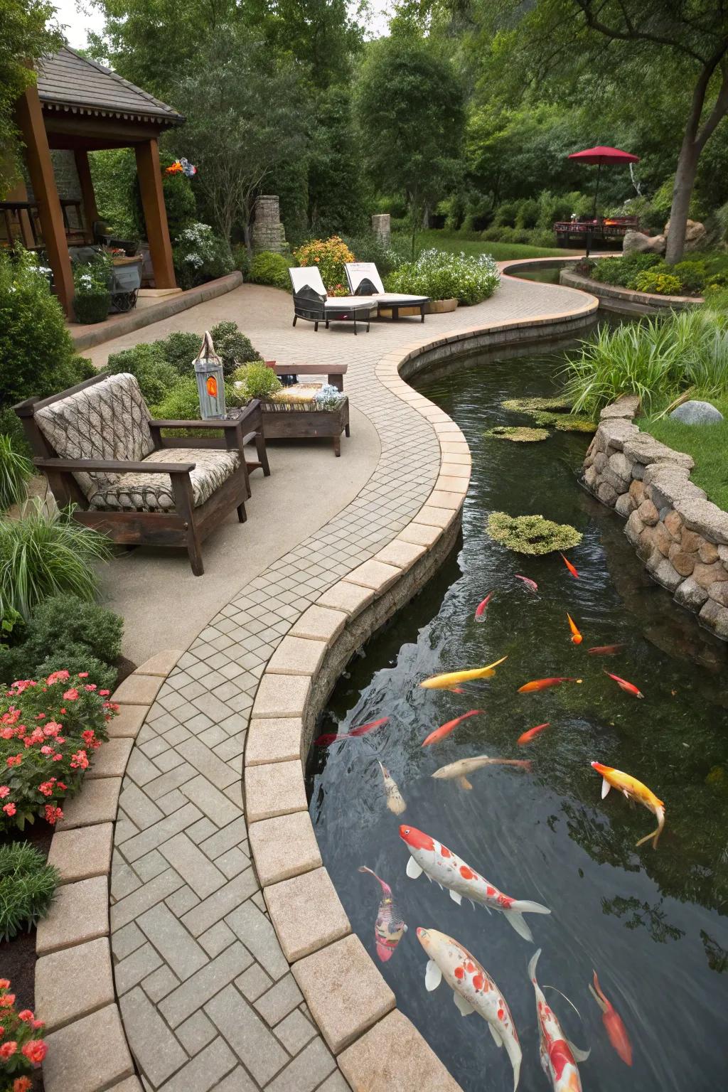 Pathways and seating create an inviting, interactive garden space.