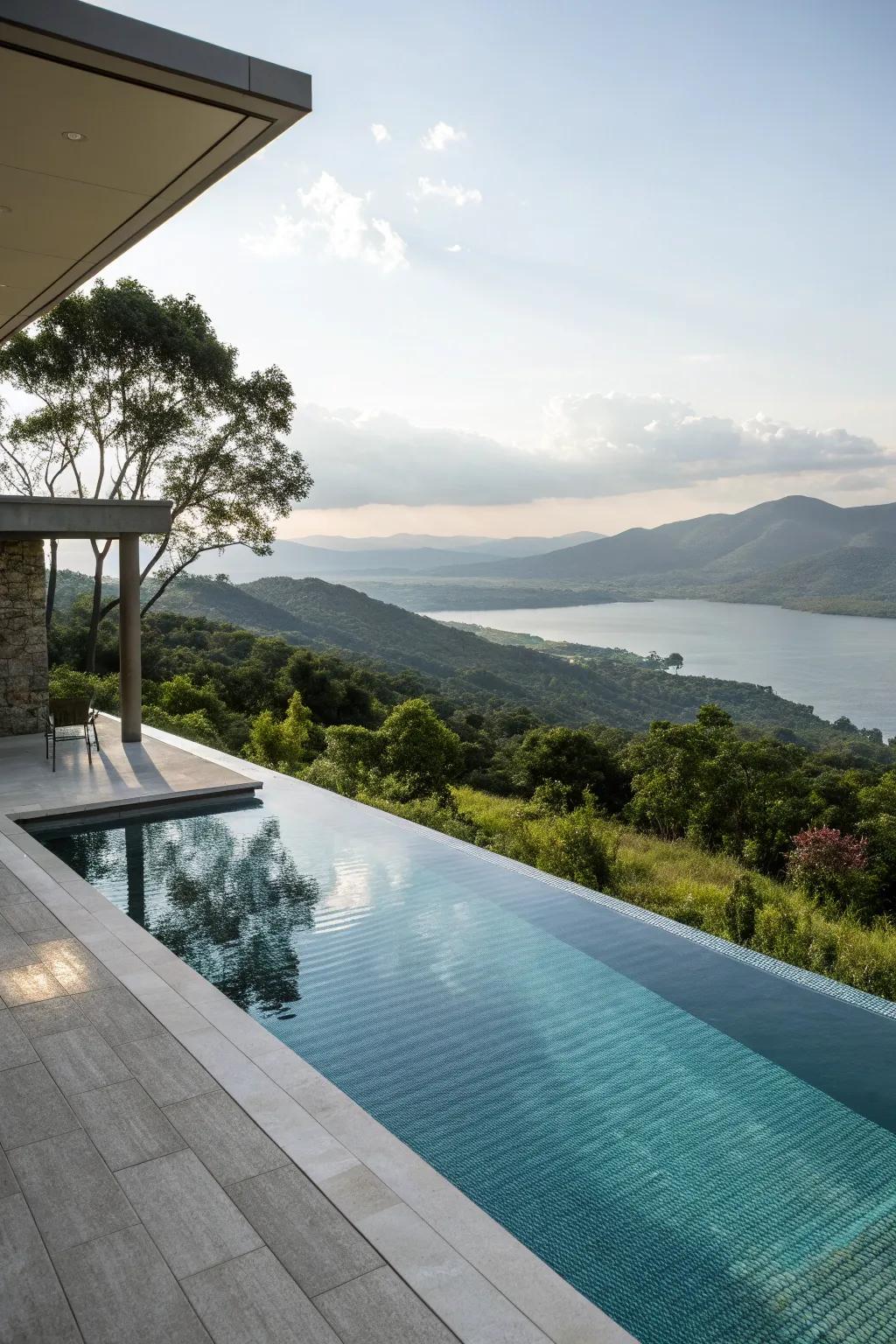 An infinity edge pool offers endless views and elegance.