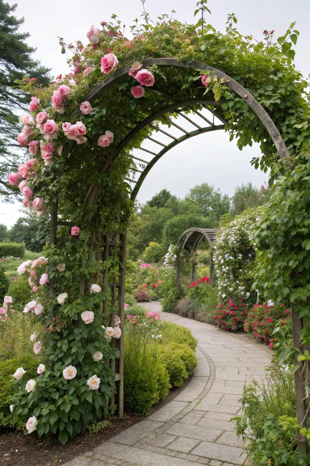 A beautifully arched entrance hints at the secrets within the garden.