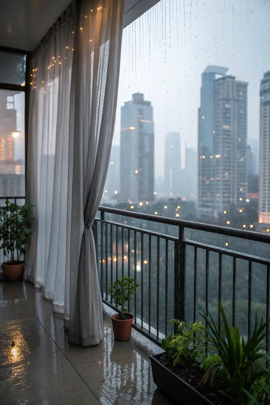 Durable curtains stand up to the weather, keeping your space stylish and protected.