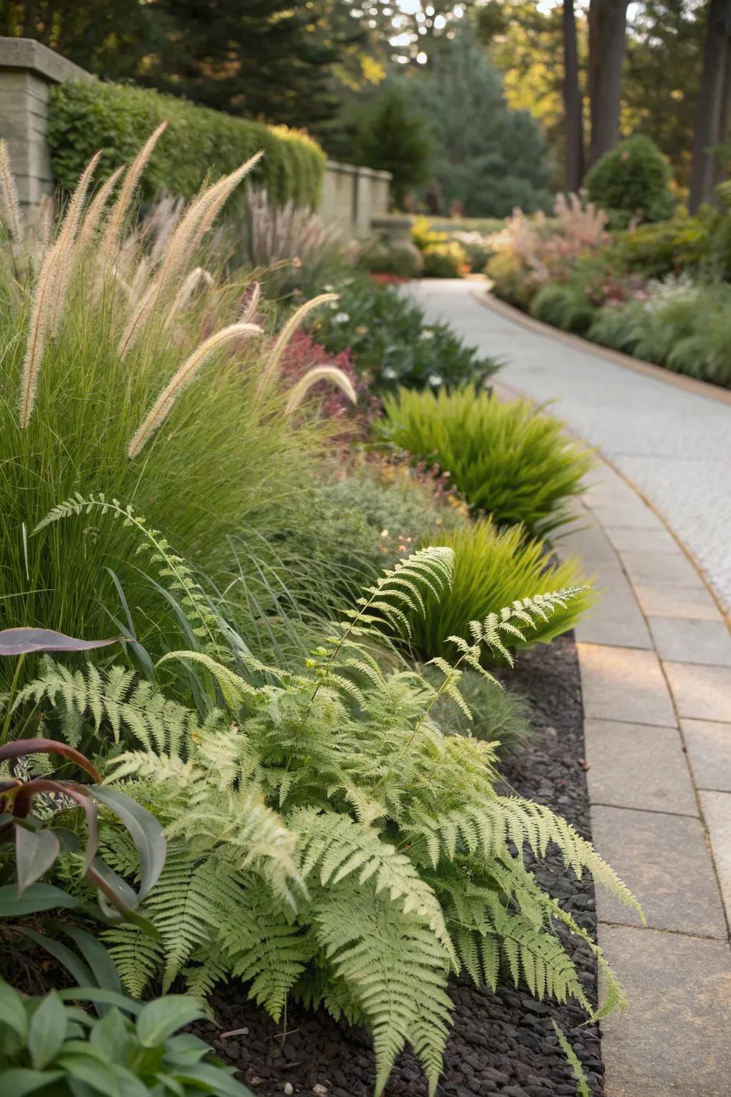 Mixing textures adds depth and interest.