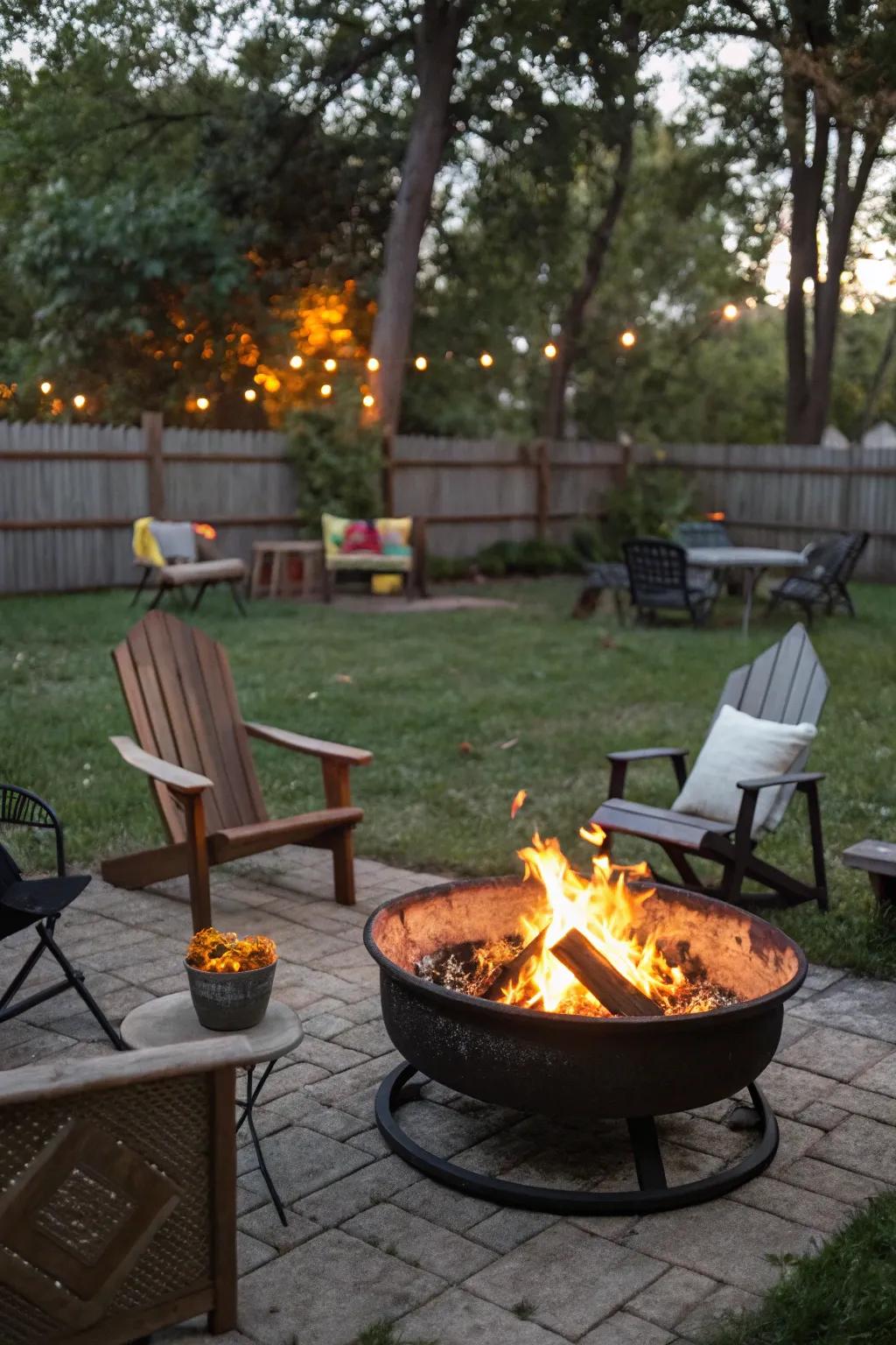 Portable fire pits offer flexibility and convenience for dynamic outdoor spaces.
