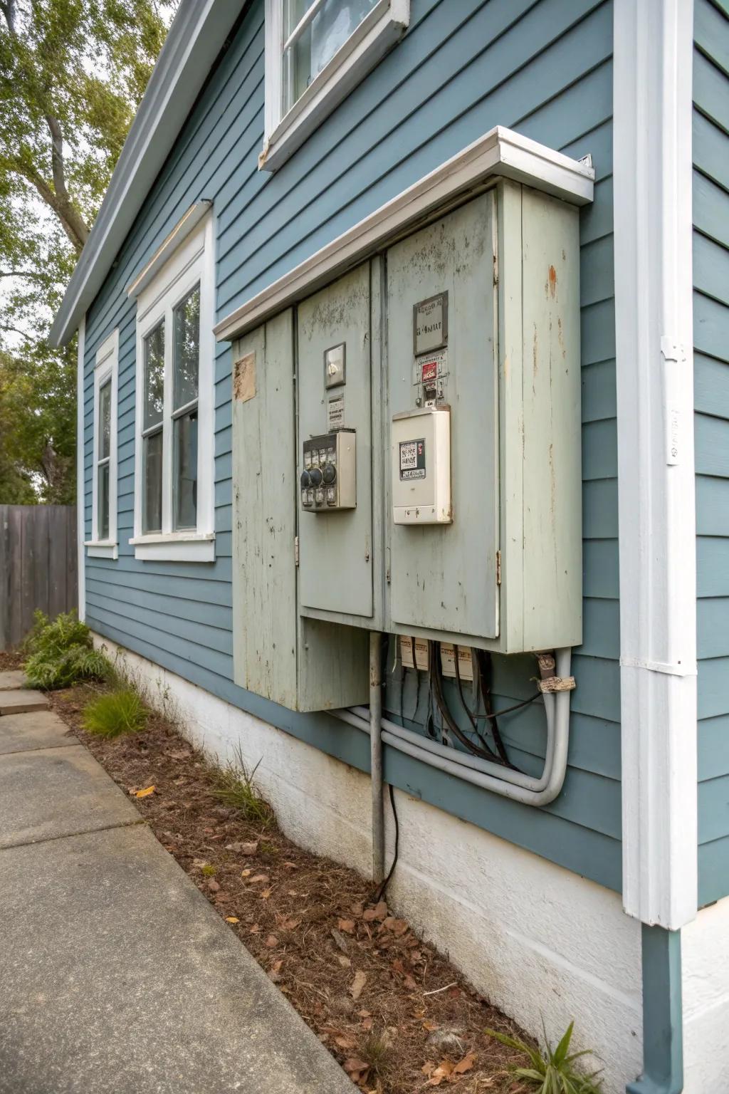 Old cabinets offer a creative and customizable covering.