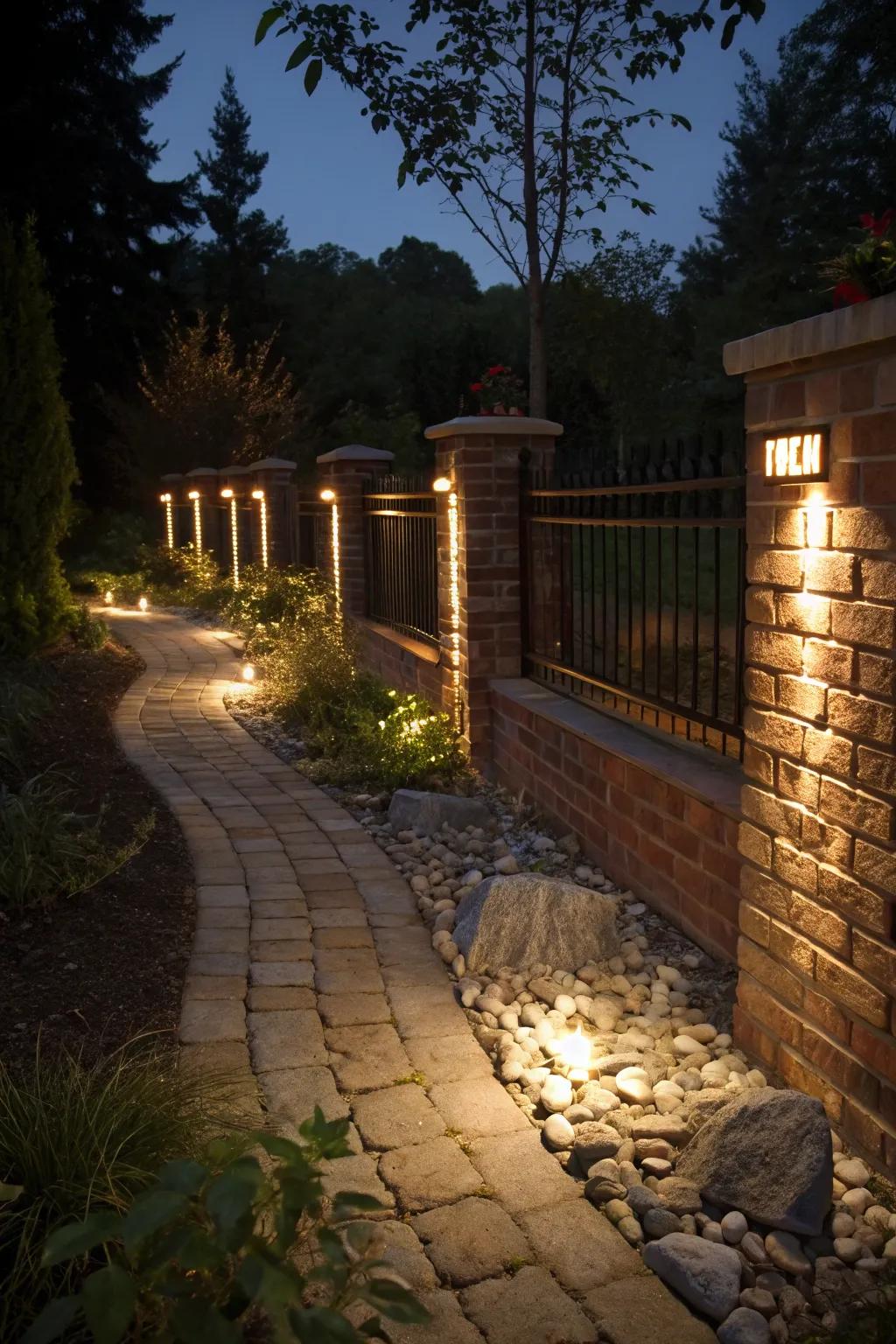 Illuminate the night with built-in lighting.