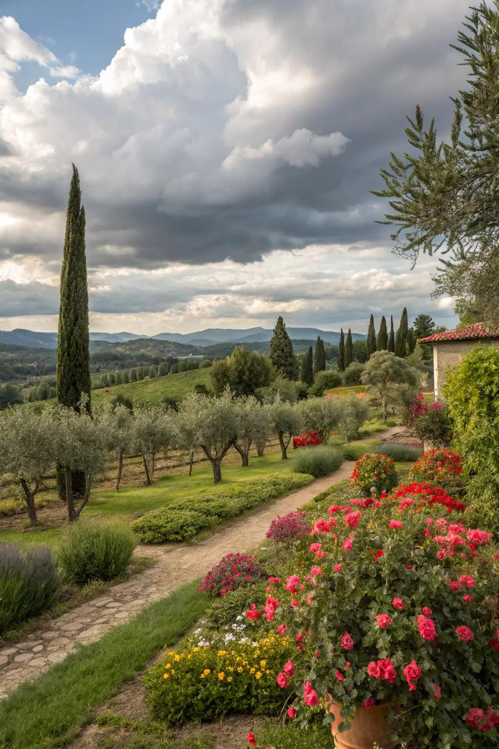 Nature and garden unite in perfect harmony.