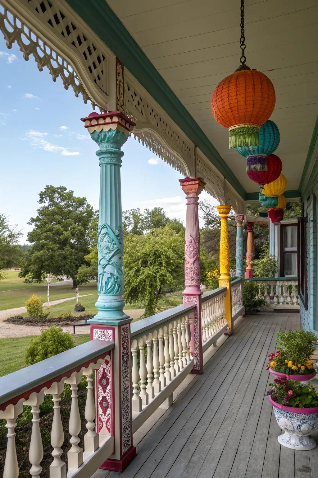 Artistic spindle designs transform your porch into a masterpiece.