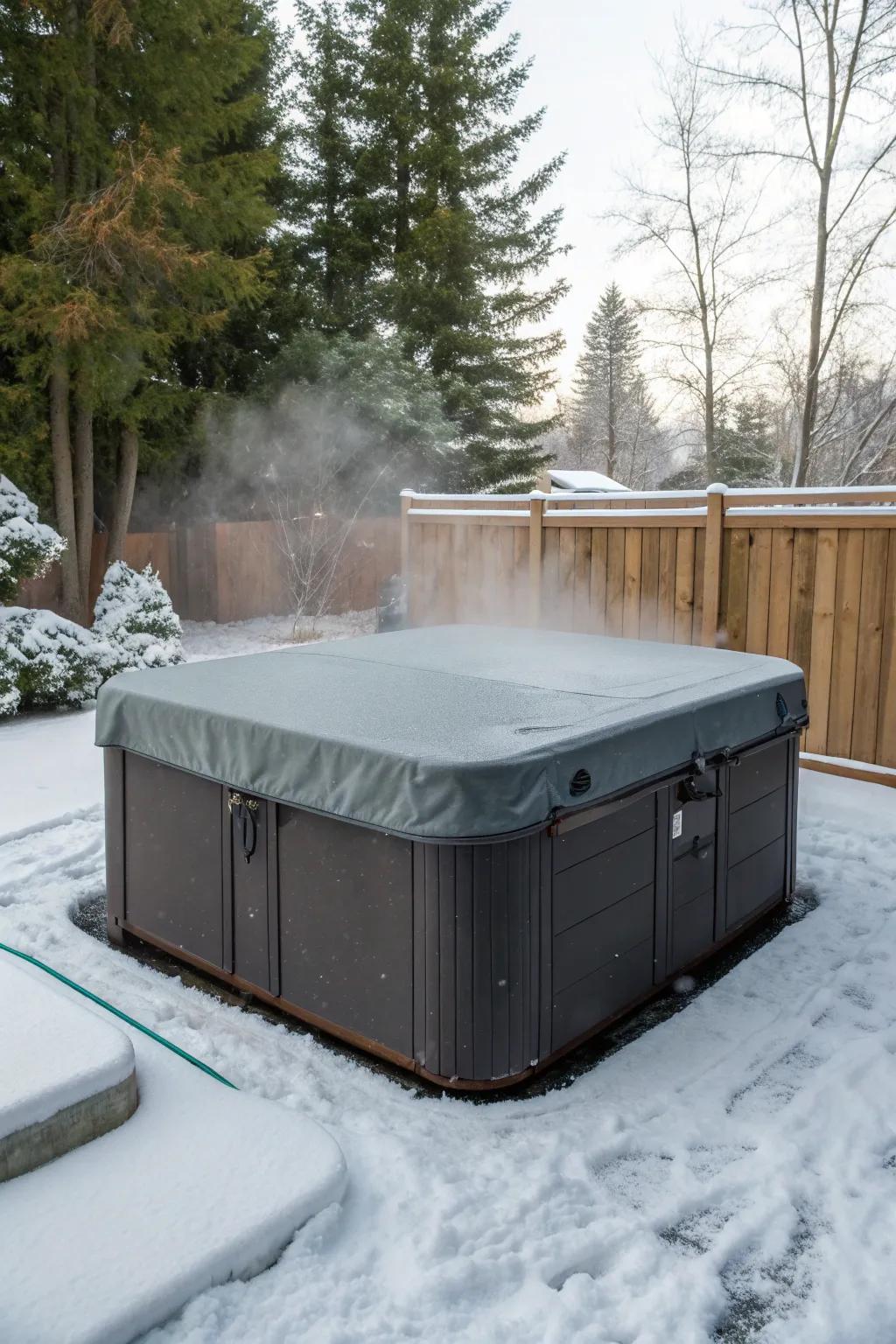 Stay warm and save energy with an insulated cover.