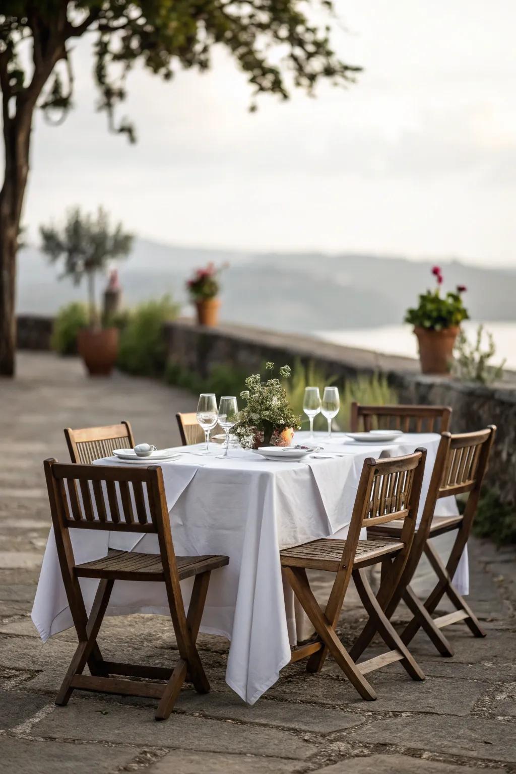 Outdoor dining sets the stage for delightful meals under the sky.