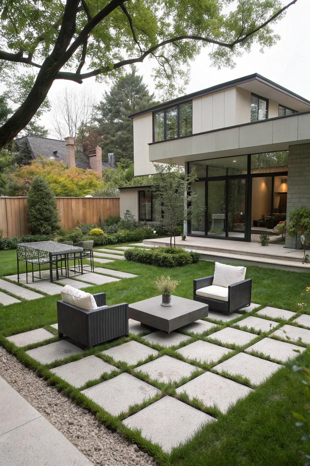 Embrace simplicity with modern minimalist garden designs.