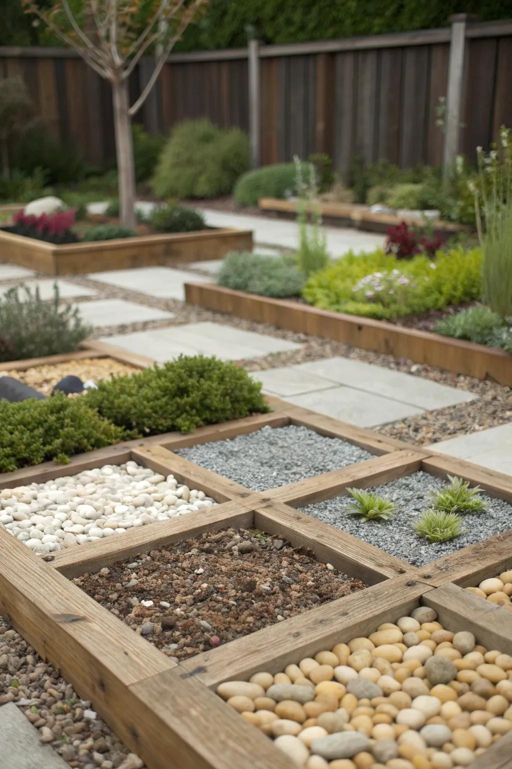 Add depth with a variety of plant heights in your garden.