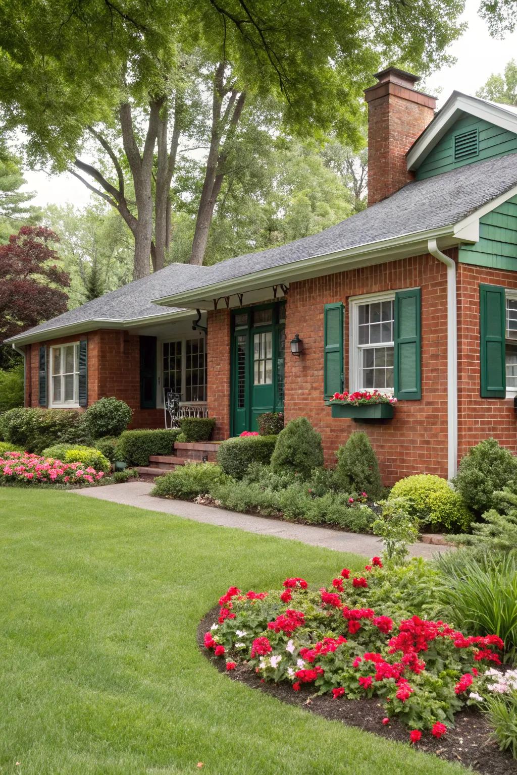 Bold emerald green for a luxurious touch.