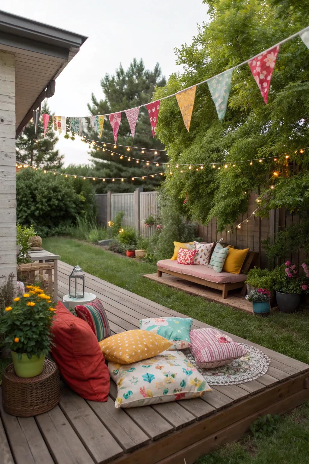 Seasonal decorations keep your backyard vibrant and inviting.