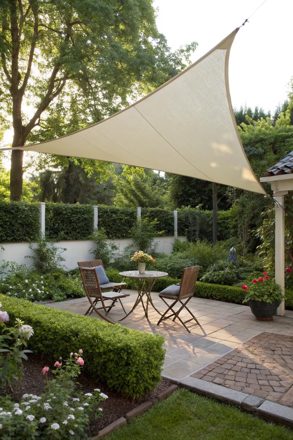 Turn any corner into a cozy retreat with a single sail.