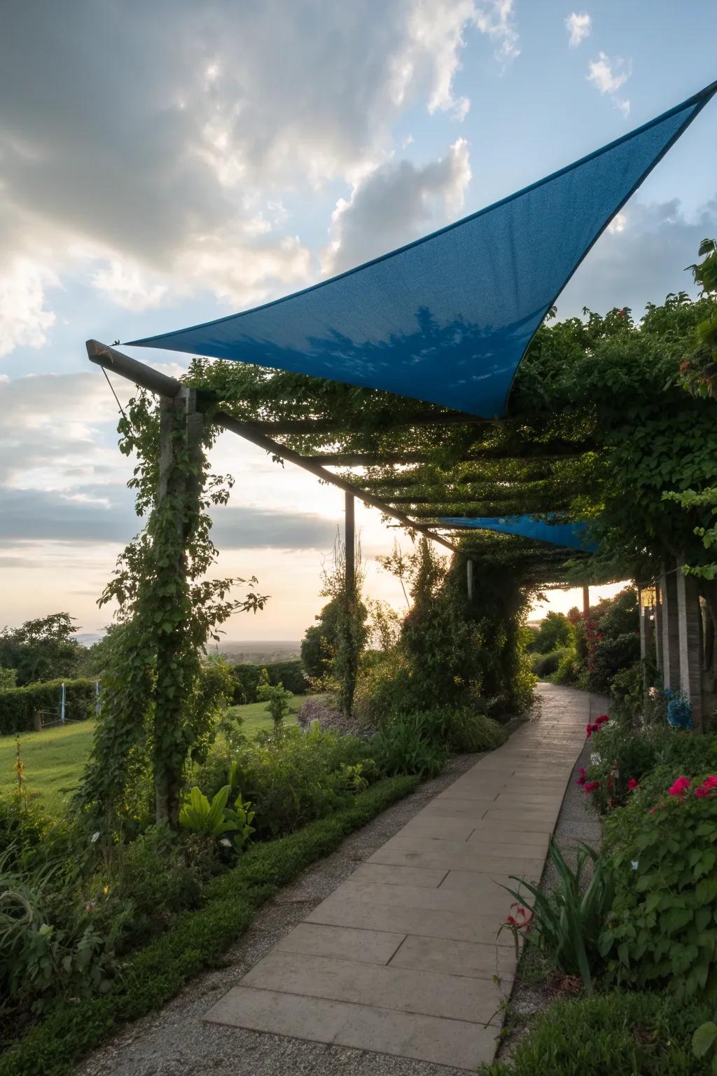 A perfect pergola partner for added shade and style.