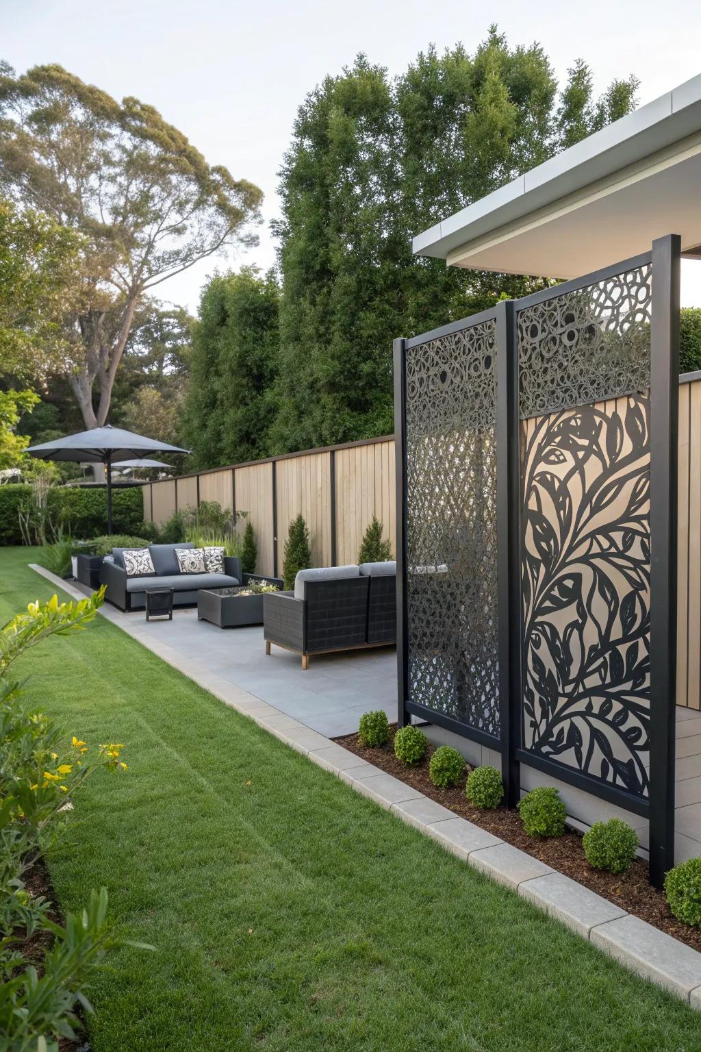 Laser cut patterns add sophistication and a modern touch.