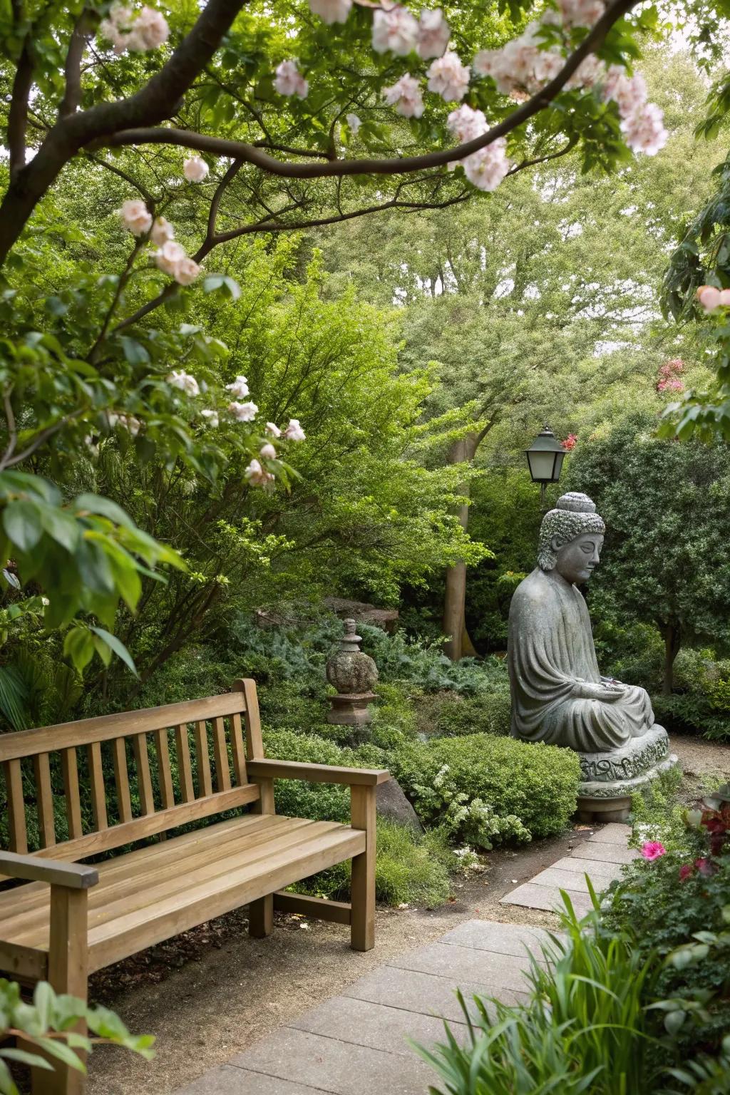 Meditative seating invites relaxation and reflection