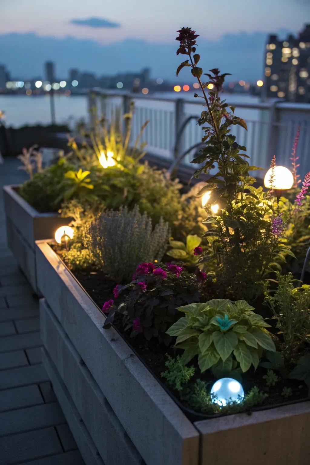 Transform your garden with enchanting nighttime lighting.