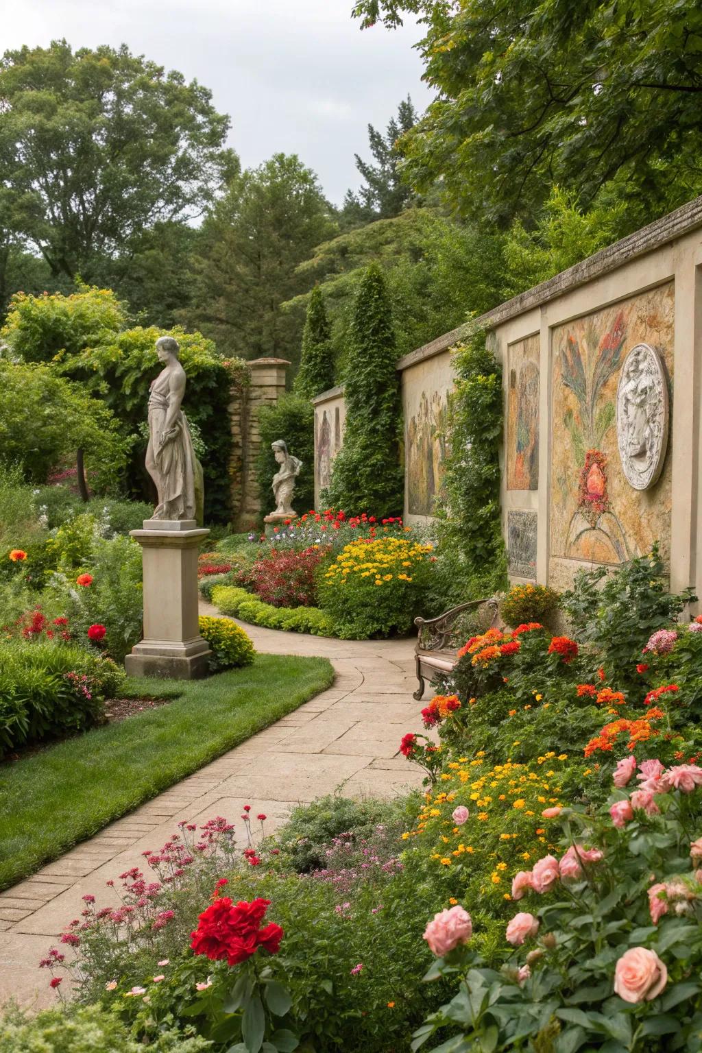 Outdoor art adds a personal and creative touch to your garden.