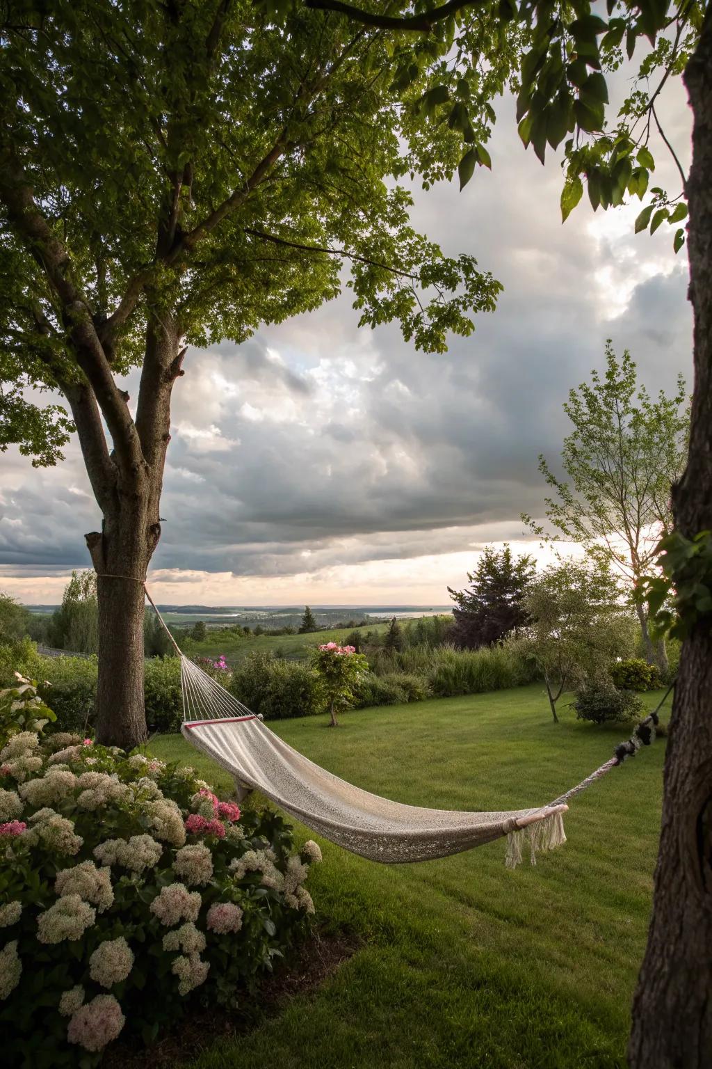 A hammock is the perfect spot for relaxation in your garden.
