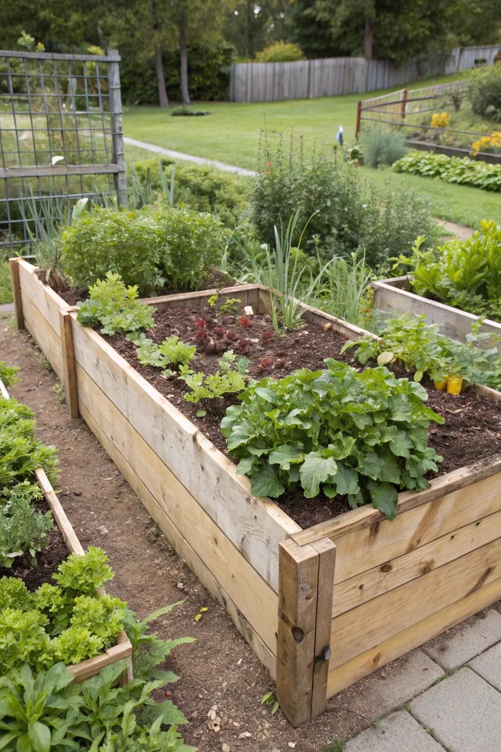 Integrated composting provides constant nourishment for plants.