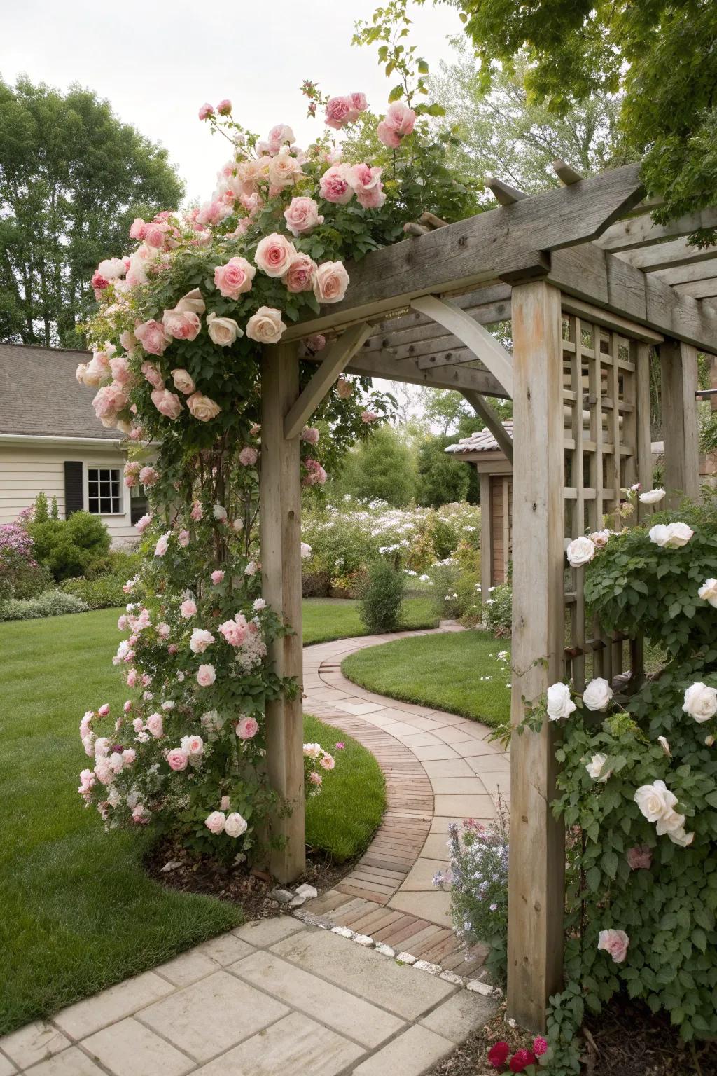 Add drama with garden arches and arbors.