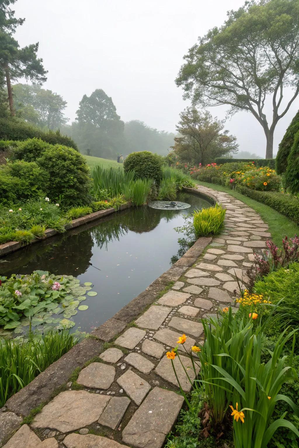 A small pond transforms your garden into a tranquil oasis.