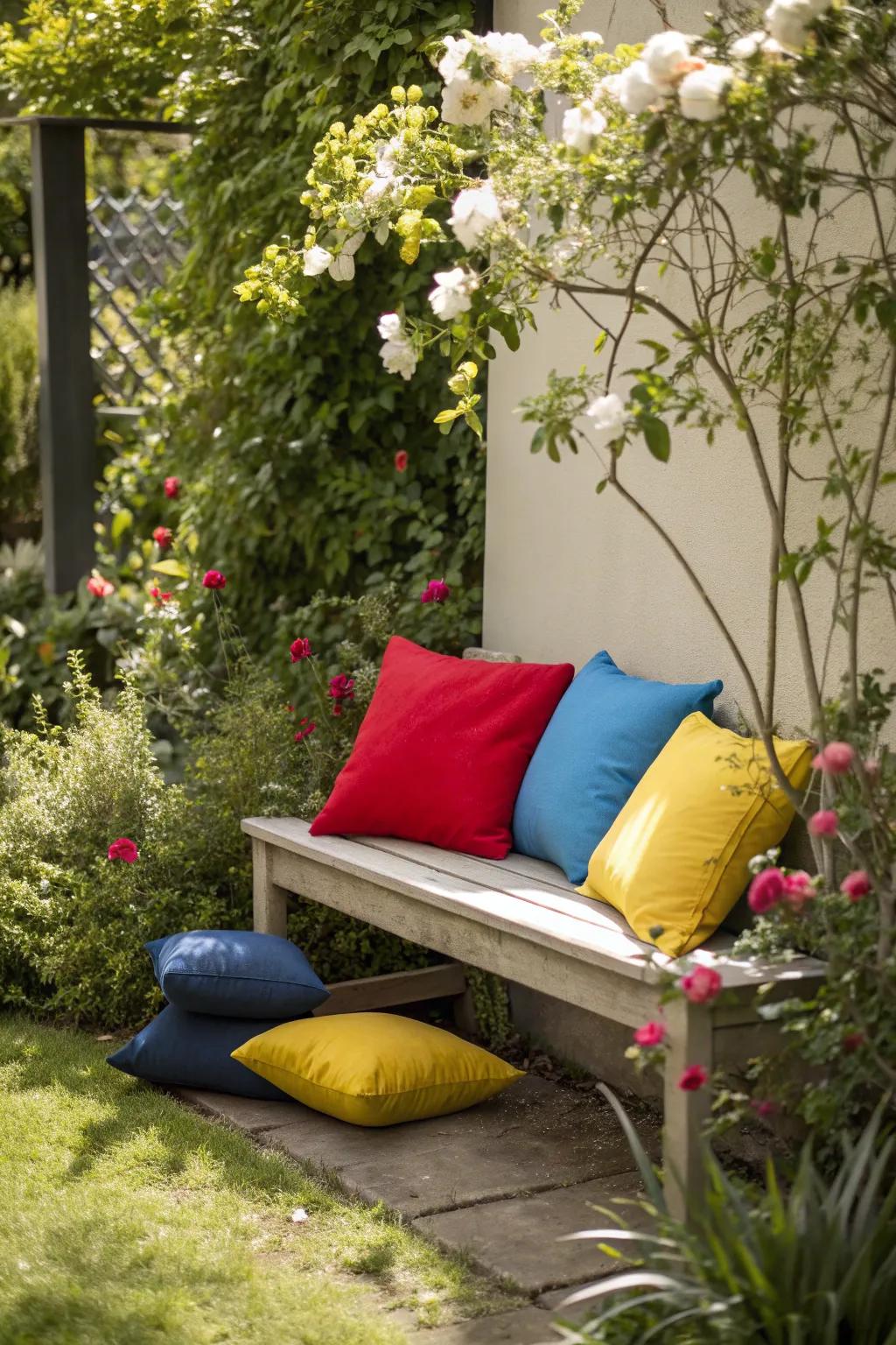 Liven up your outdoor area with colorful seating options.