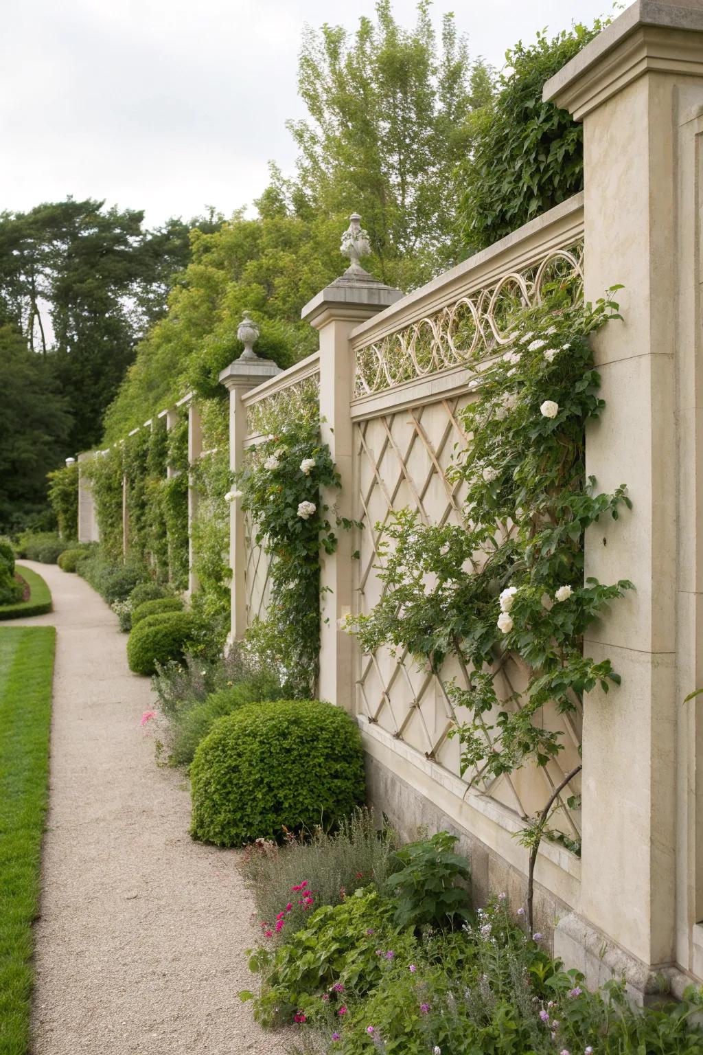 A garden privacy wall offering both seclusion and style.