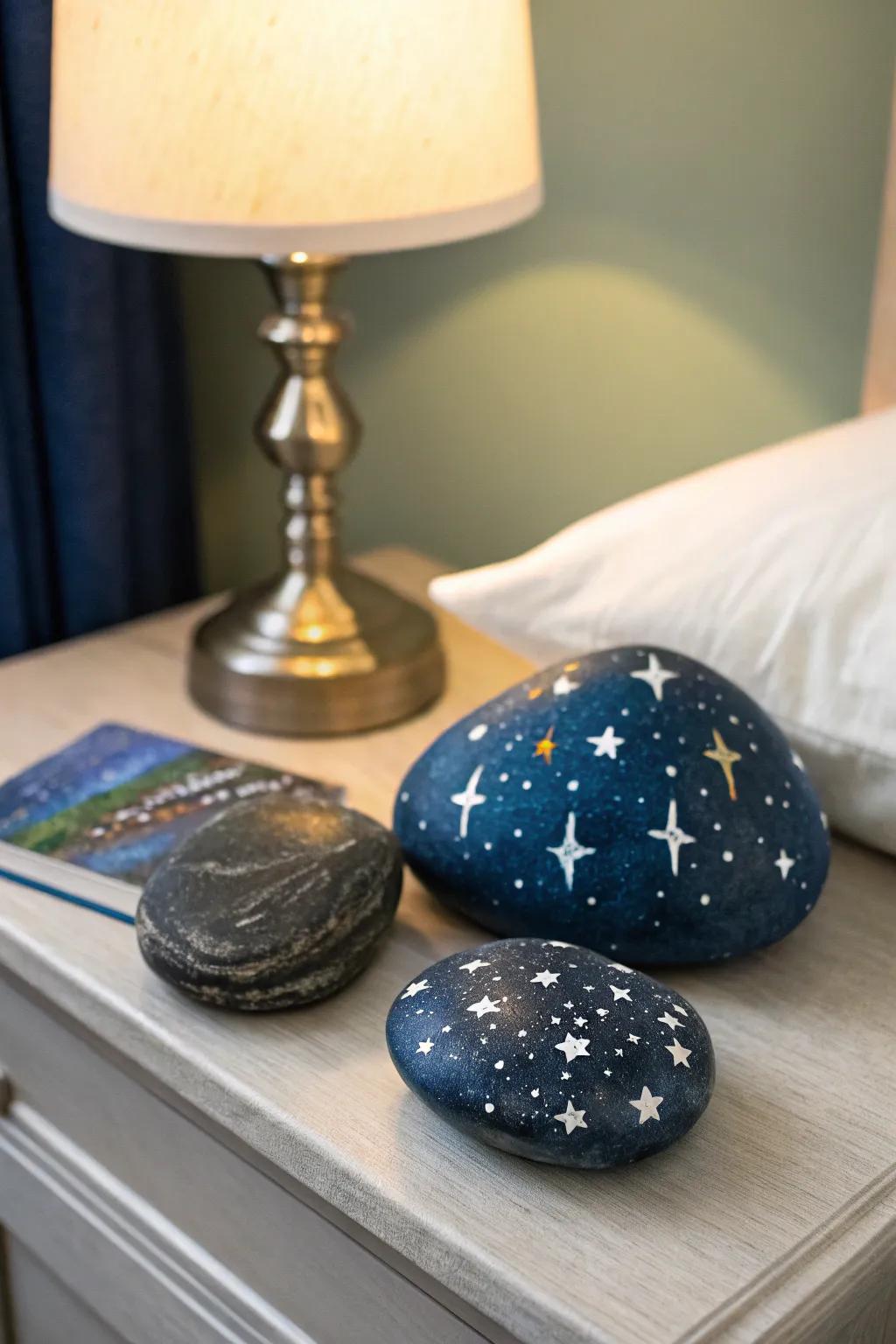 Silent night star rocks bring a peaceful ambiance to your space.