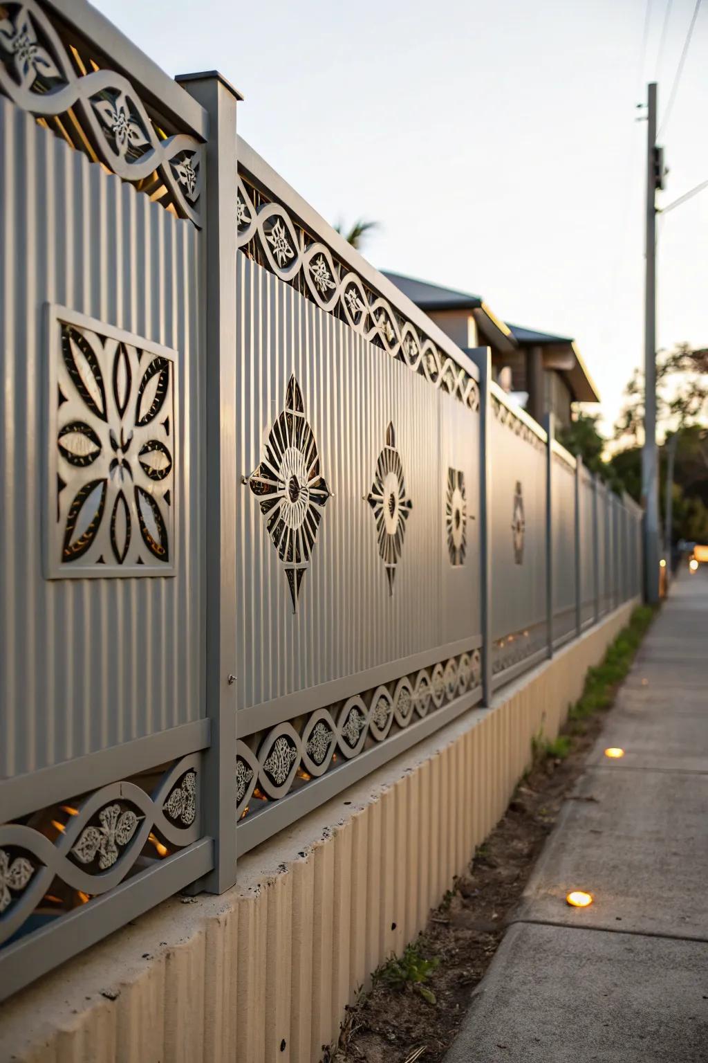 Turn your fence into art with creative patterns and designs.