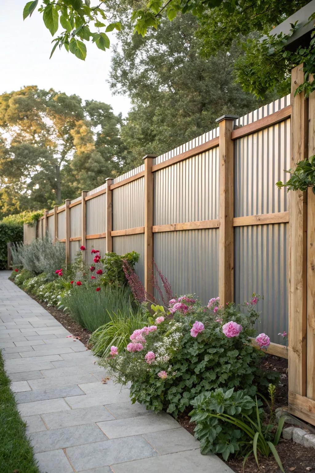 Add a polished touch to your fence with wooden frames.