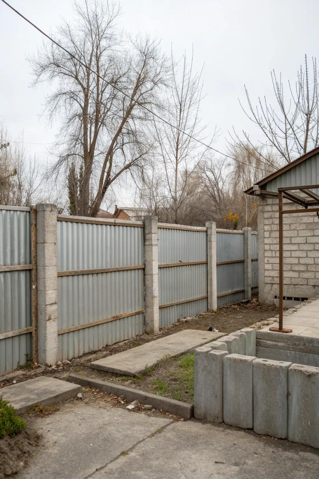 Achieve an industrial chic design with metal and concrete.