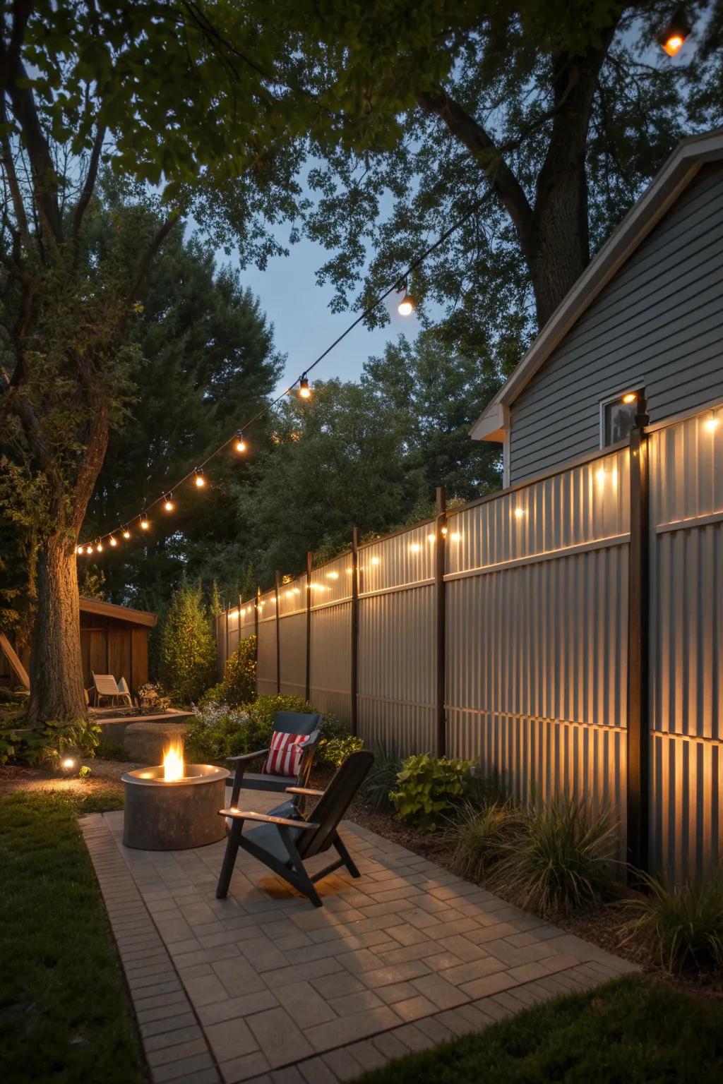 Bring your fence to life at night with integrated lighting.