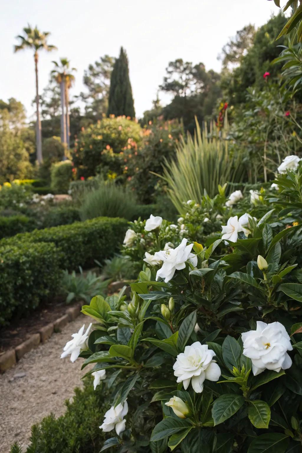 Contrasting textures enhance garden interest.