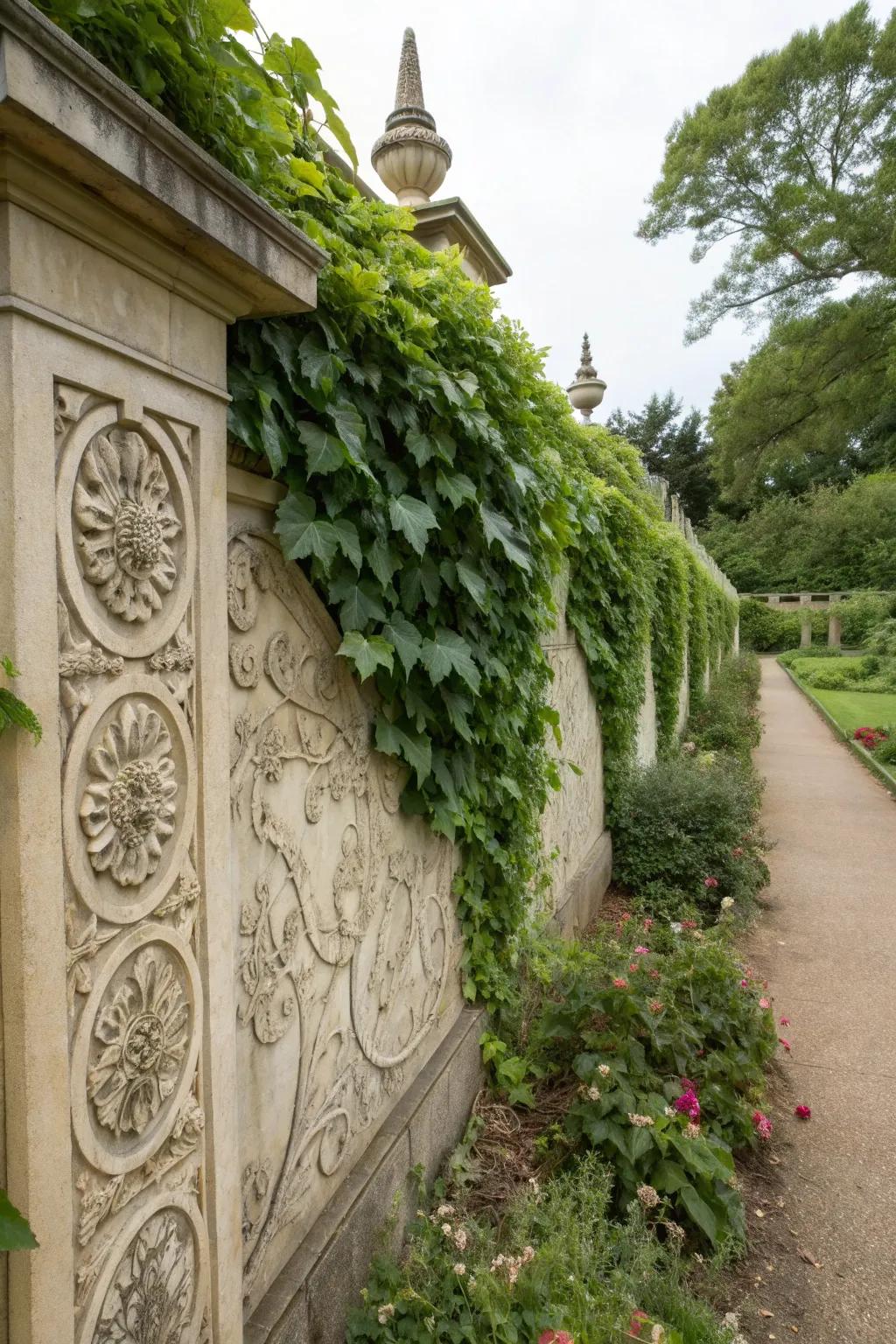 Artistic capping transforms your wall into a unique art piece.