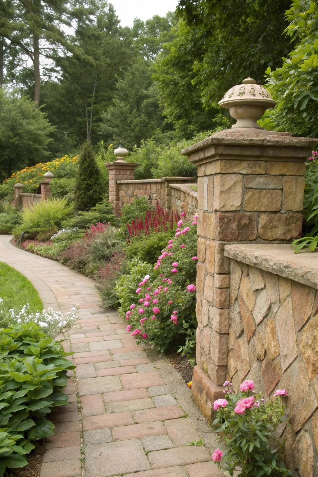 Paver capping ties together garden paths and patios effortlessly.