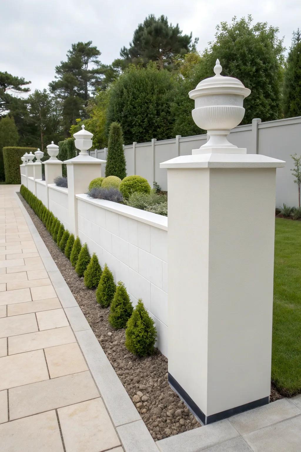 Porcelain capping offers a sleek, low-maintenance finish.