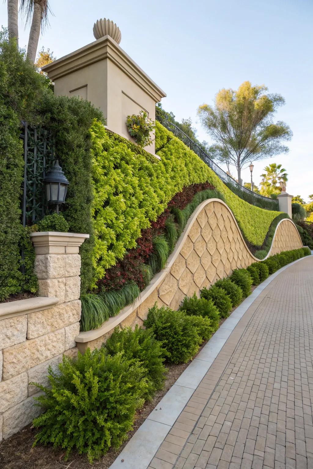 Custom capping fits perfectly with unique wall shapes.