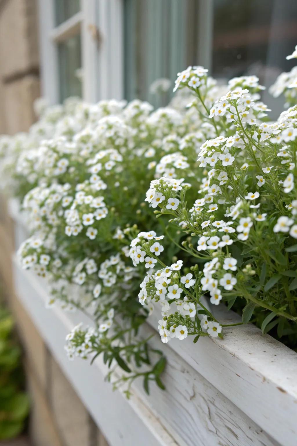 Sweet Alyssum adds a delightful fragrance and soft texture.