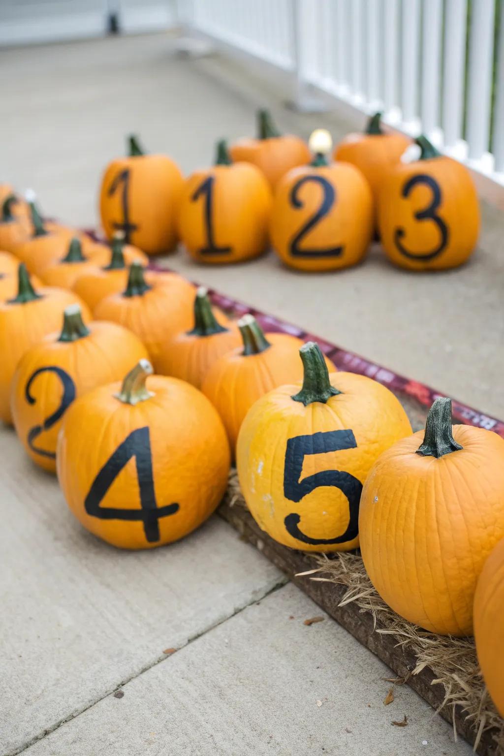 Count down to Christmas with a pumpkin advent calendar.