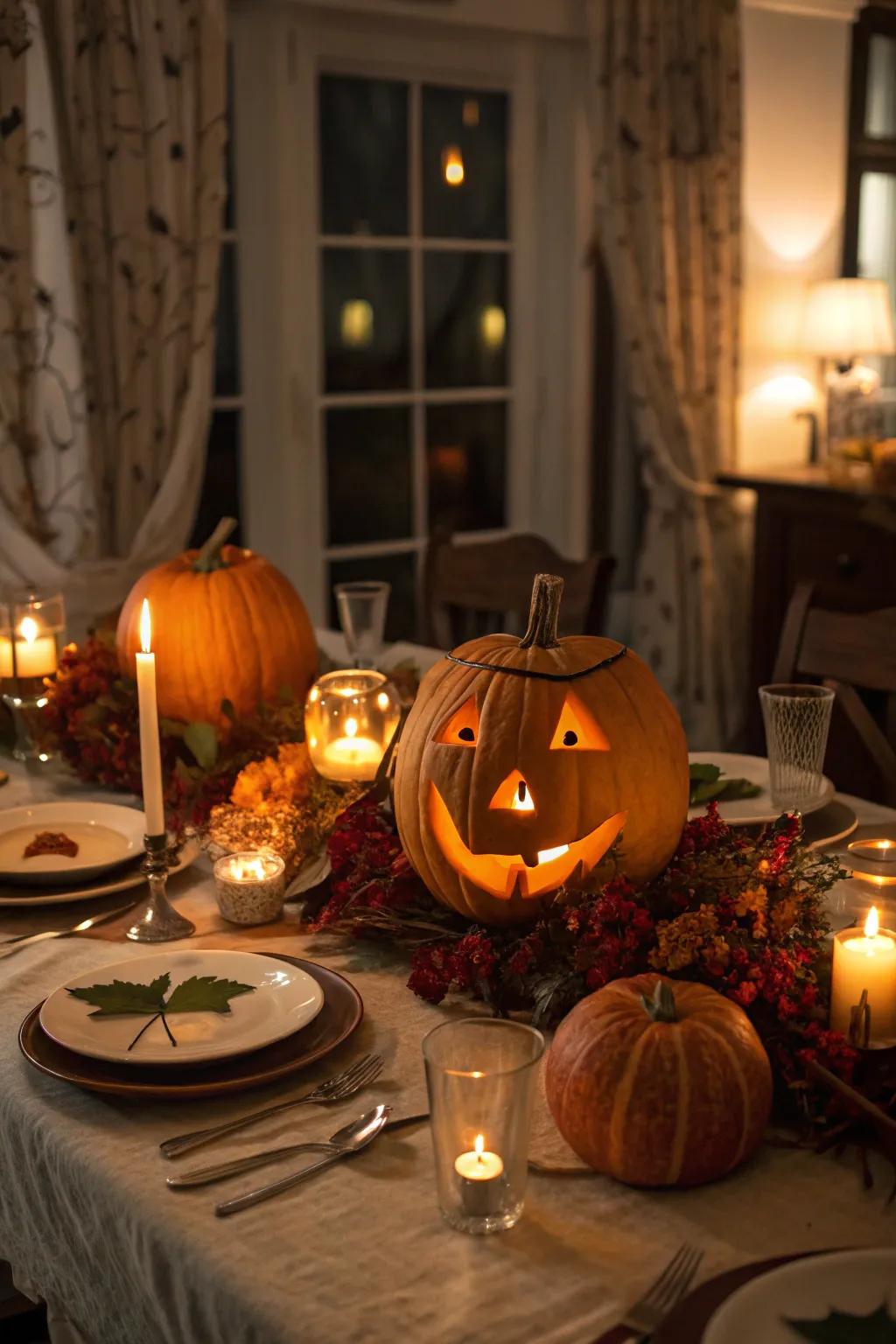 Light up your holiday nights with pumpkin candle holders.