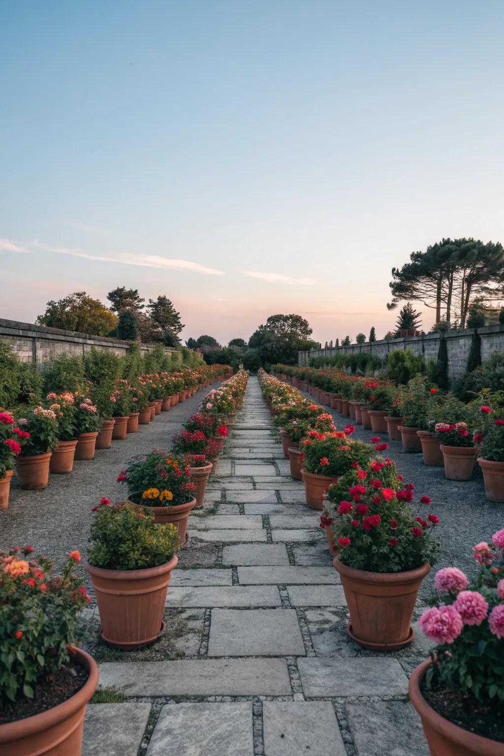 Repetition creates harmony and cohesion in a small garden.