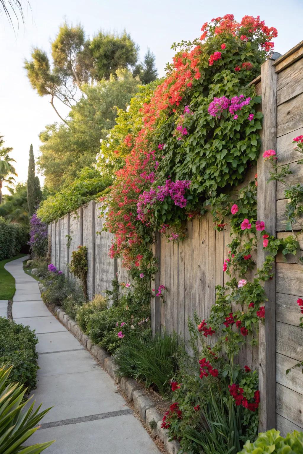 Vertical greenery transforms walls into vibrant living art.