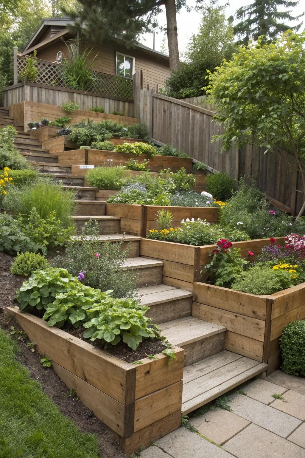 Multi-level design adds intrigue and expands visual interest.